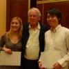 fritz berthold awarding de luca prize to laura mezzanotte and ken yokawa